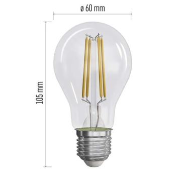 ZESTAW 3x LED Żarówka FILAMENT A60 E27/5W/230V 2700K