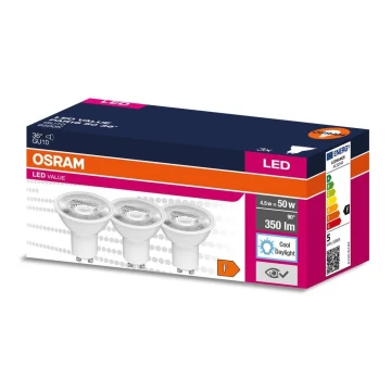 ZESTAW 3x LED Żarówka PAR16 GU10/4,5W/230V 6500K 36° - Osram