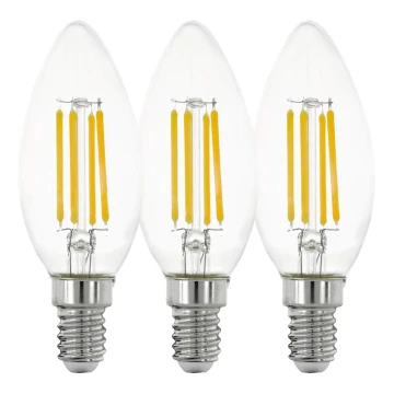 ZESTAW 3x LED Żarówka VINTAGE C35 E14/4W/230V 2700K - Eglo 12811