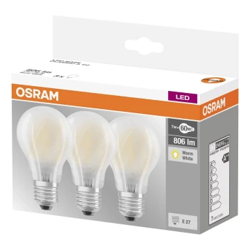 ZESTAW 3x LED Żarówka VINTAGE E27/7W/230V 2700K - Osram