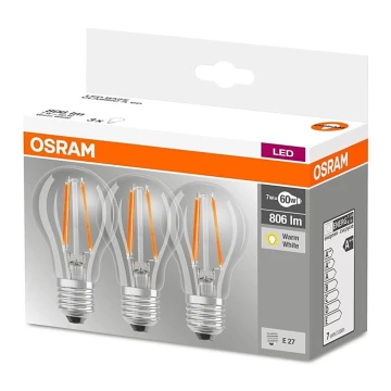 ZESTAW 3x LED Żarówka VINTAGE E27/7W/230V 2700K - Osram