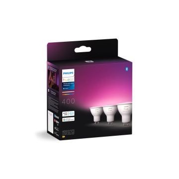 ZESTAW 3x Żarówka ściemniana LED RGBW Philips Hue WHITE AND COLOR AMBIANCE GU10/4,2W/230V 2000-6500K