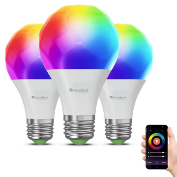 ZESTAW 3xLED RGBW Żarówka ściemnialna ESSENTIALS A60 E27/8,5W/230V CRI90 2700-6500K Wi-Fi - Nanoleaf