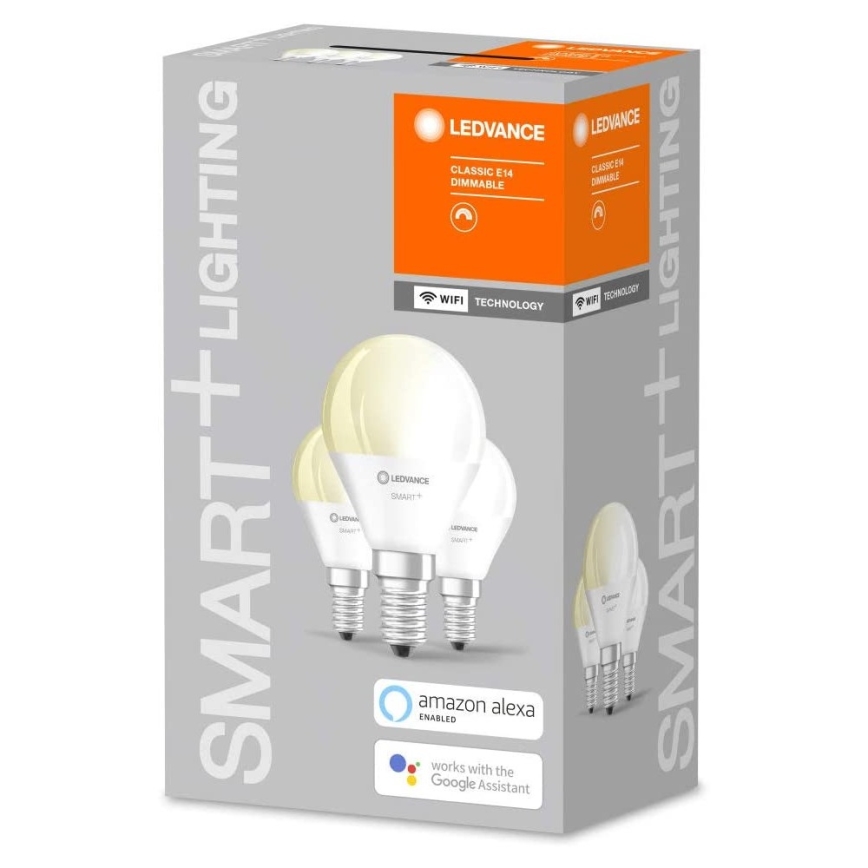 ZESTAW 3× LED Żarówka ściemnialna SMART+ E14/5W/230V 2700K Wi-Fi - Ledvance