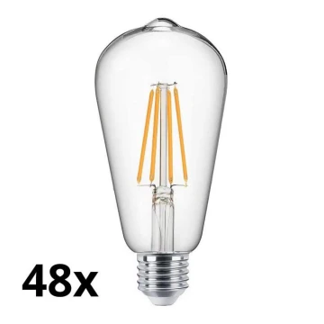 ZESTAW 48x LED Żarówka VINTAGE ST64 E27/7W/230V 2700K