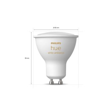 ZESTAW 4x LED Żarówka ściemnialna Philips Hue WHITE AMBIANCE GU10/5W/230V 2200-6500K