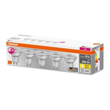 ZESTAW 5x LED Żarówka PAR16 GU10/4,3W/230V 2700K 36° - Osram