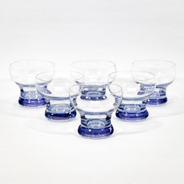 Zestaw 6x szklanka Katka 150 ml bezbarwna z niebieskim odcieniem