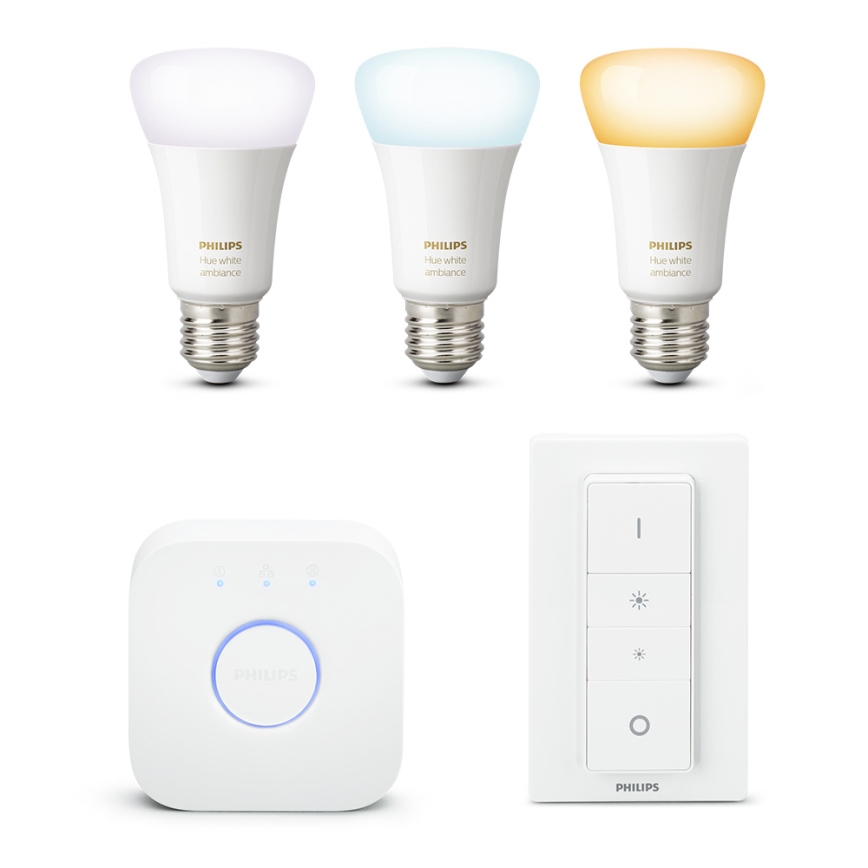 Zestaw podstawowy Philips HUE WHITE AMBIANCE 3xE27/9,5W/230V