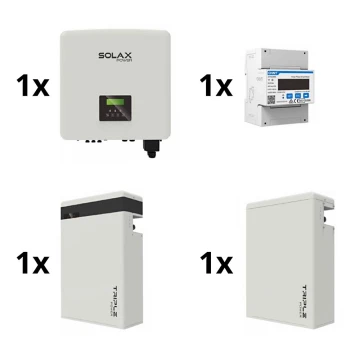 Zestaw solarny: 10kW SOLAX inwerter 3f + 11,6 kWh TRIPLE Power baterie + elektrometr 3f