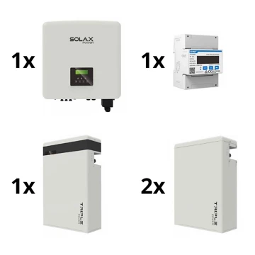 Zestaw solarny: 10kW SOLAX inwerter 3f + 17,4 kWh TRIPLE Power baterie + elektrometr 3f