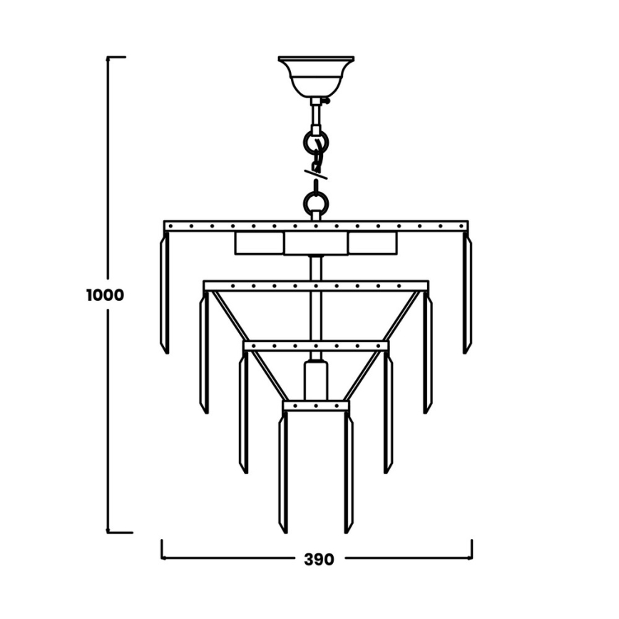 Zuma Line - Żyrandol kryształowy na łańcuchu 5xE14/40W/230V