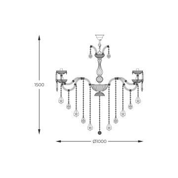 Zuma Line - Żyrandol na łańcuchu 15xE14/40W/230V