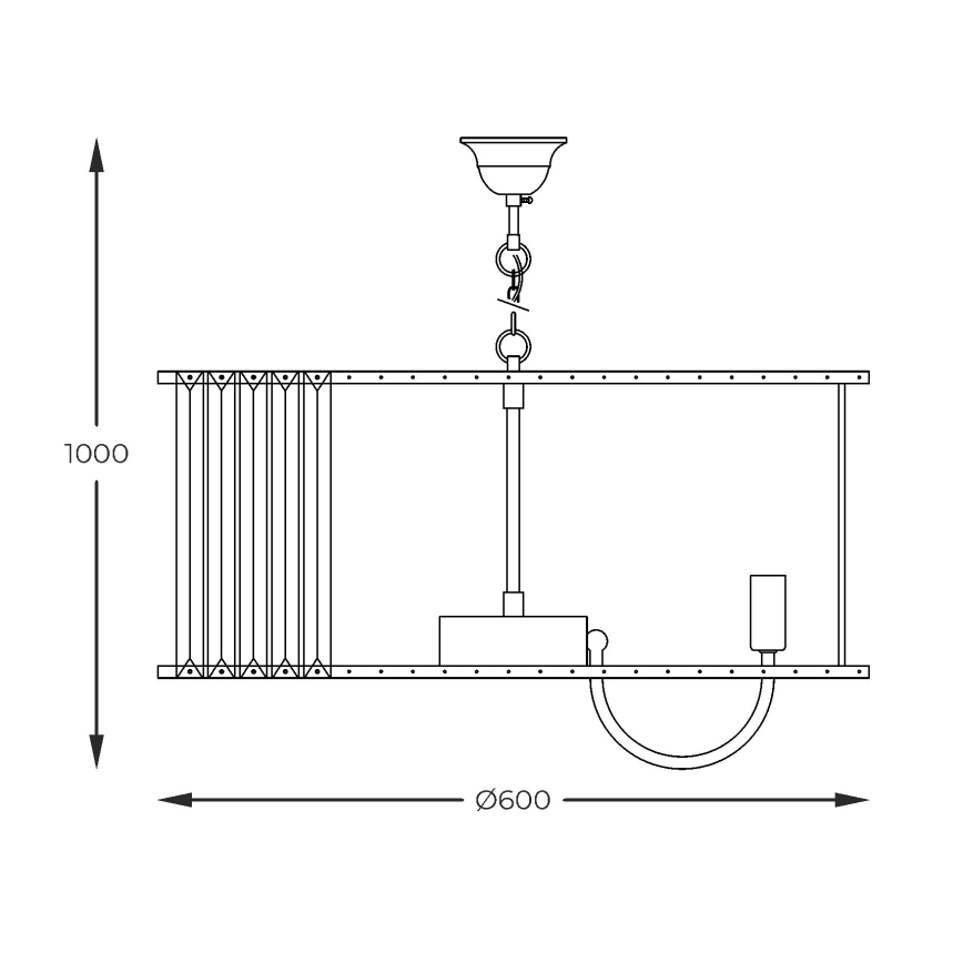 Zuma Line - Żyrandol na łańcuchu 10xE14/40W/230V złoty