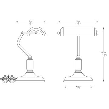 Zuma Line - Lampa stołowa 1xE27/40W/230V złota