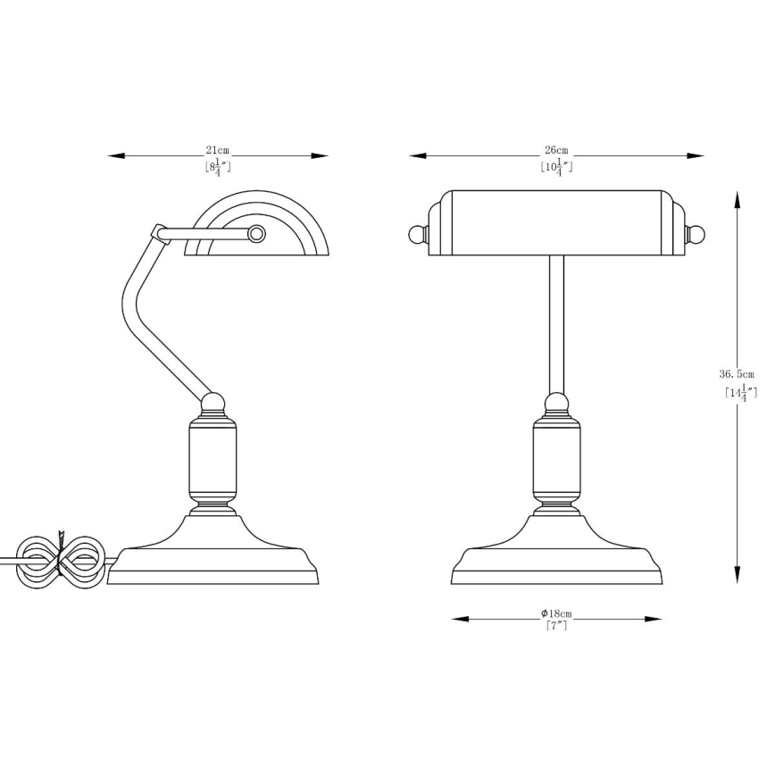 Zuma Line - Lampa stołowa 1xE27/40W/230V złota