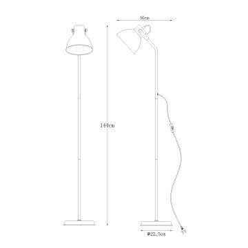 Zuma Line - Lampa podłogowa 1xE27/40W/230V biały