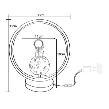 Zuma Line - LED Dziecięca lampa stołowa LED/4W/230V astronaut/żywica