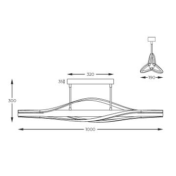 Zuma Line - LED Żyrandol LED/30W/230V