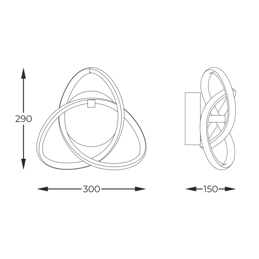 Zuma Line - LED Kinkiet LED/14W/230V czarny