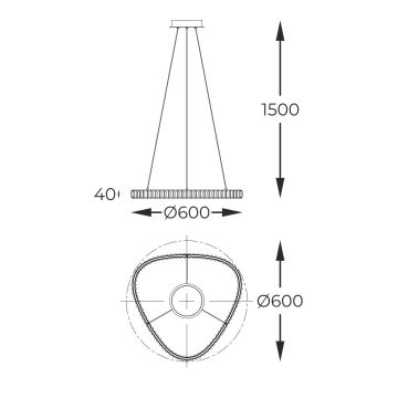 Zuma Line - LED Ściemnialny żyrandol kryształowy na lince LED/25W/230V 2700-6000K + pilot zdalnego sterowania