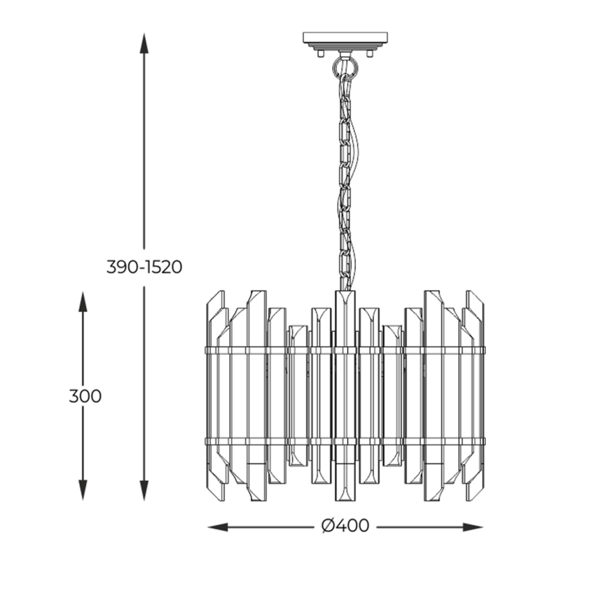 Zuma Line - Żyrandol na łańcuchu 6xG9/42W/230V złoty