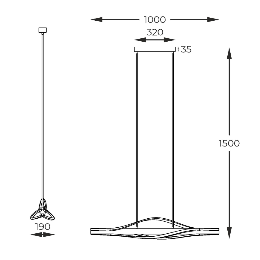 Zuma Line - LED Żyrandol na lince LED/30W/230V