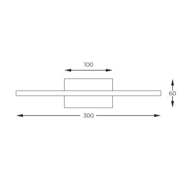 Zuma Line - LED Kinkiet galeryjka LED/7W/230V 30 cm złoty