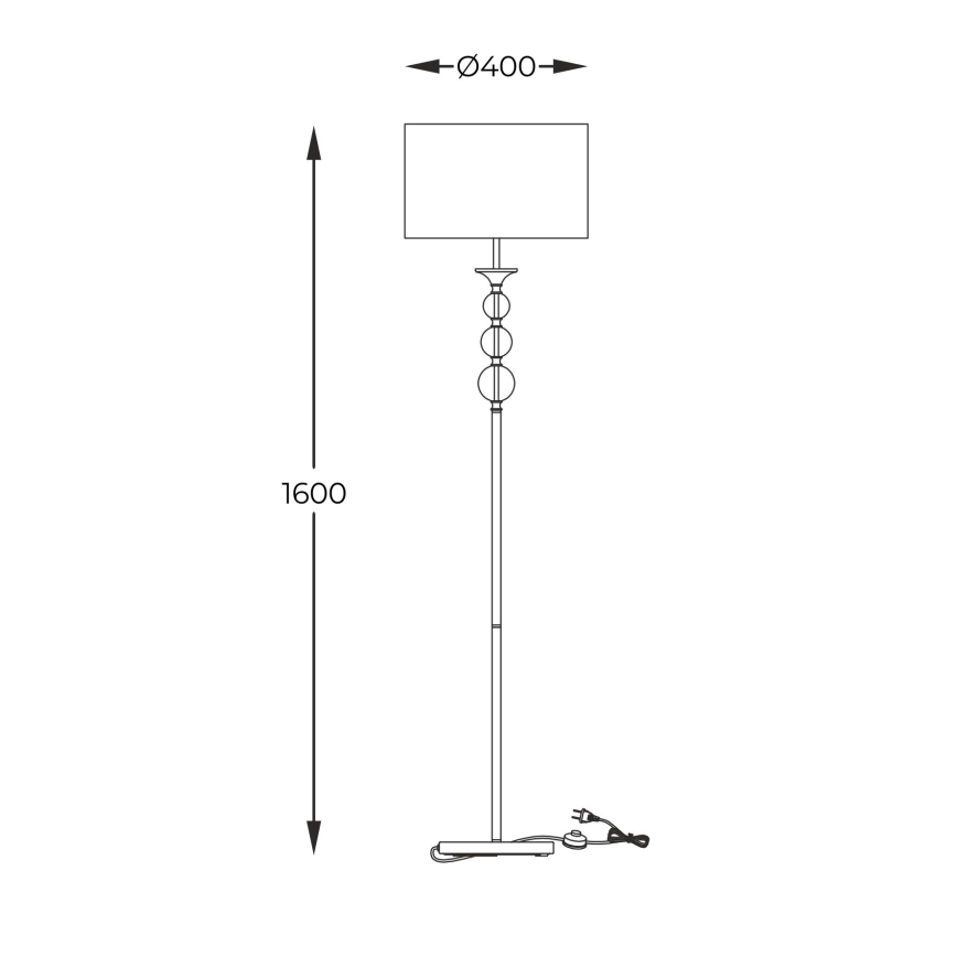 Zuma Line - Lampa podłogowa 1xE27/60W/230V czarny