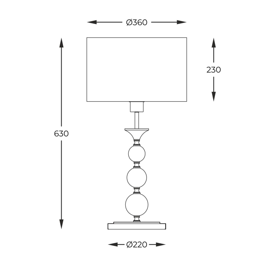 Zuma Line - Lampa stołowa 1xE27/60W/230V biały