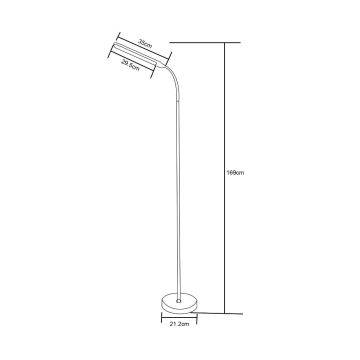 Zuma Line - LED Ściemnialna lampa podłogowa LED/10W/230V 3000/4500/6500K czarna