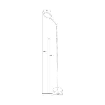 Zuma Line - LED Ściemnialna lampa podłogowa LED/10W/230V 3000/4500/6500K czarna