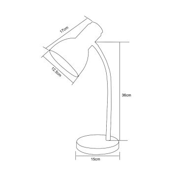 Zuma Line - Lampa stołowa 1xE27/40W/230V czarna/brązowa