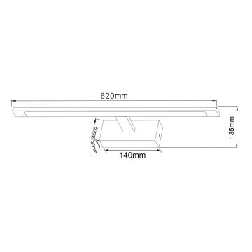 Zuma Line - LED Łazienkowe oświetlenie lustra LED/20W/230V 62 cm IP44 chrom