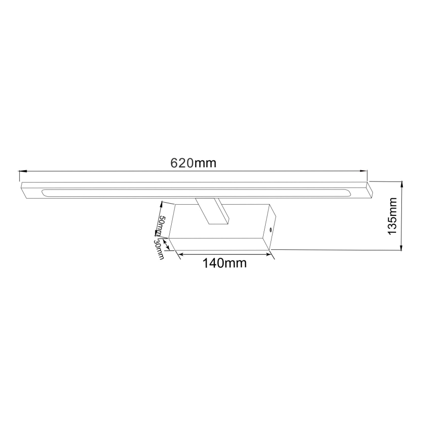 Zuma Line - LED Łazienkowe oświetlenie lustra LED/20W/230V 62 cm IP44 chrom