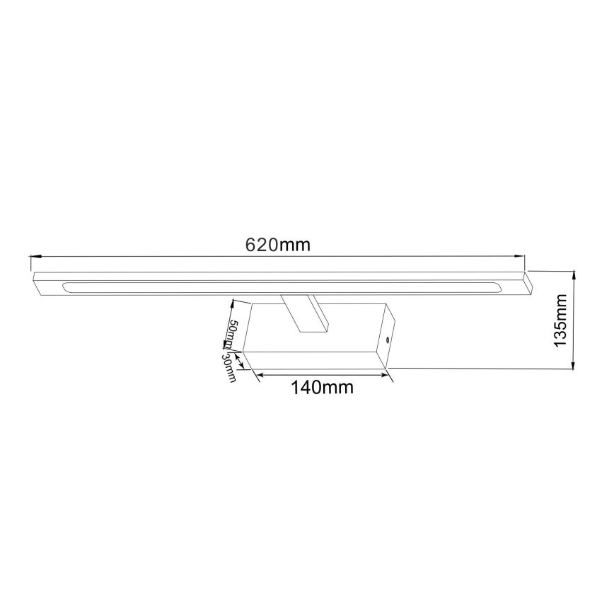 Zuma Line - LED Łazienkowe oświetlenie lustra LED/20W/230V 62 cm IP44 złote