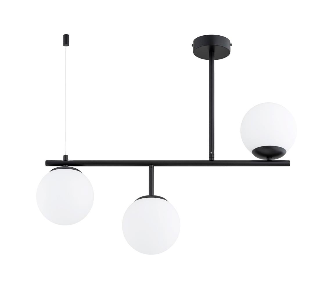 Żyrandol na drążku LUNA 3xE14/10W/230V czarny