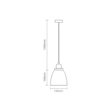 Żyrandol na lince 1xE27/60W/230V śr. 14 cm