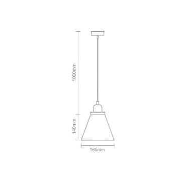 Żyrandol na lince 1xE27/60W/230V śr. 18,5 cm