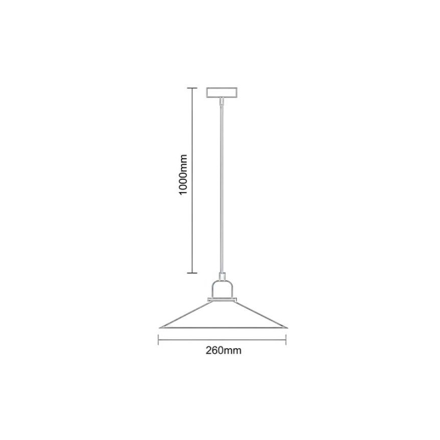 Żyrandol na lince 1xE27/60W/230V śr. 26 cm czarny