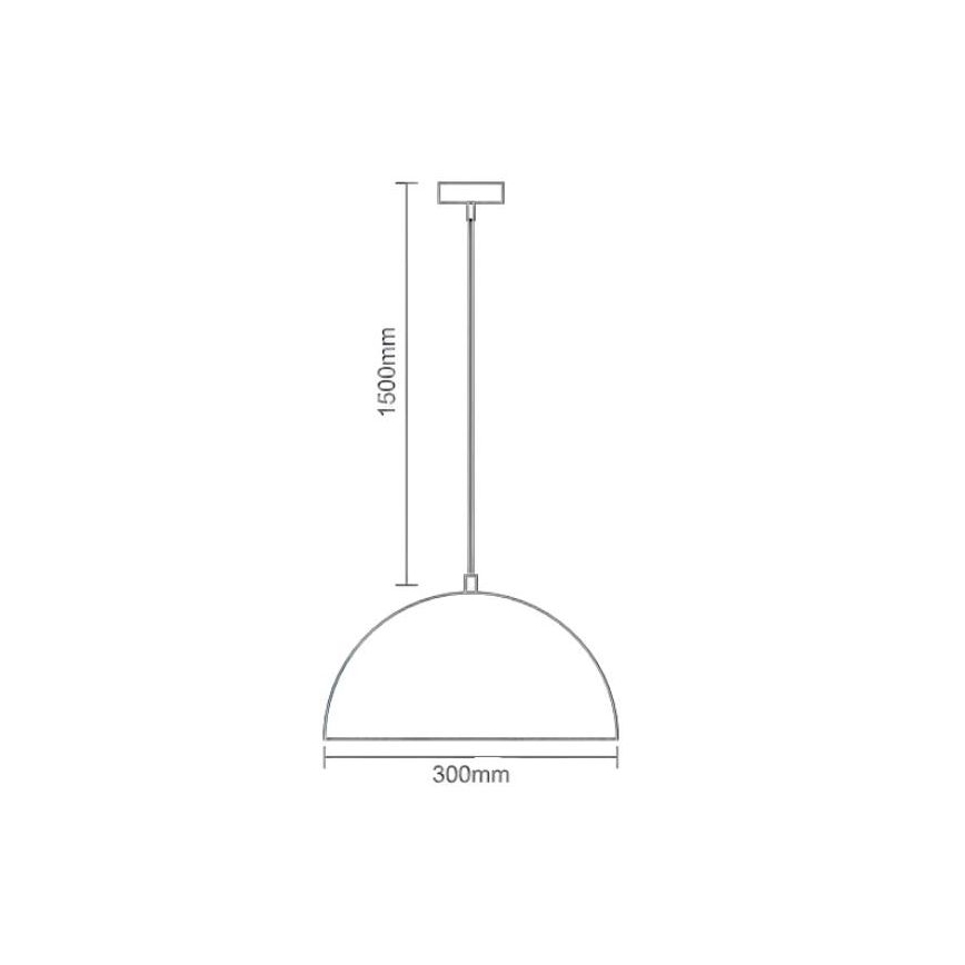 Żyrandol na lince 1xE27/60W/230V śr. 30 cm biały