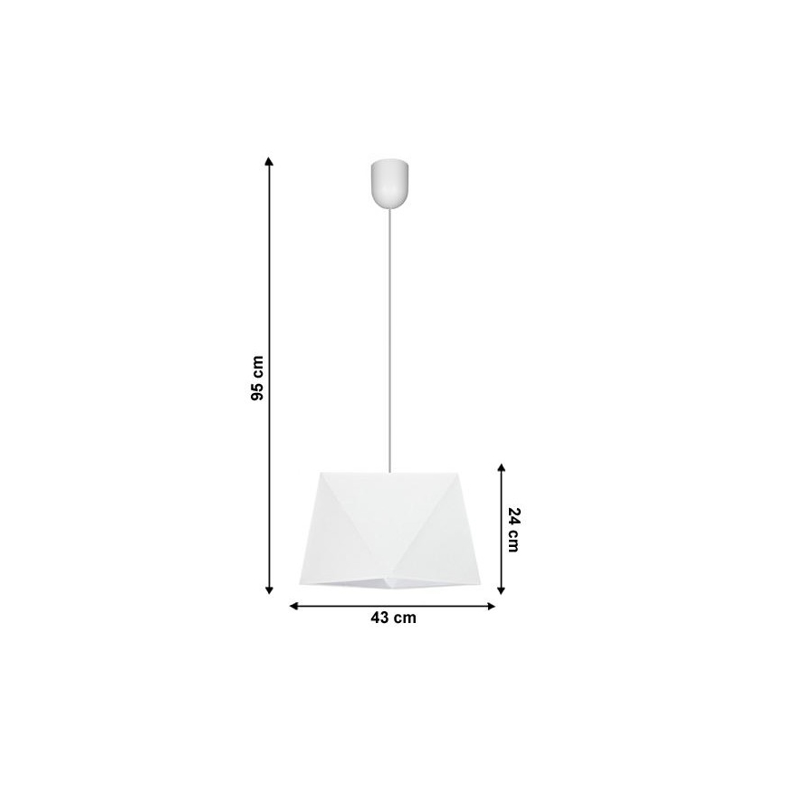 Żyrandol na lince DIAMENT 1xE27/60W/230V biały