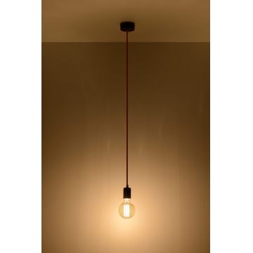 Żyrandol na lince EDISON 1xE27/60W/230V czarny