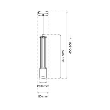 Żyrandol na lince ESTILO 1xGU10/40W/230V czarny