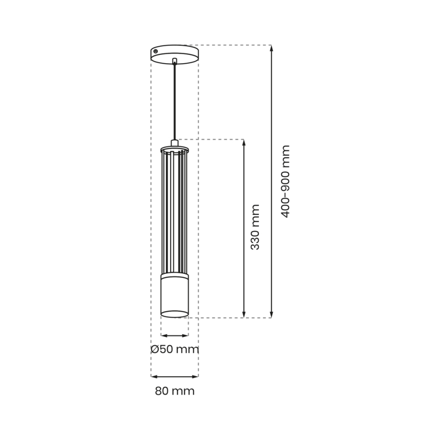 Żyrandol na lince ESTILO 1xGU10/40W/230V czarny