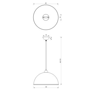 Żyrandol na lince KITCHEN 1xE27/15W/230V biały/złoty