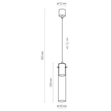 Żyrandol na lince LOOK GRAPHITE 1xGU10/10W/230V