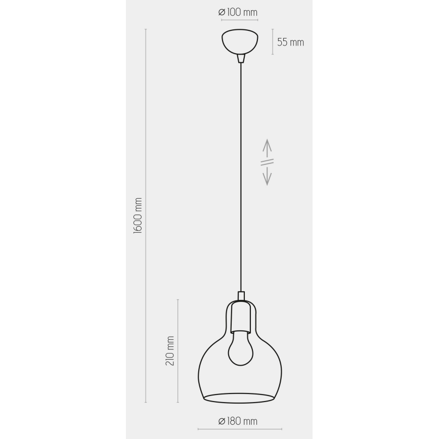 Żyrandol na lince MANGO 1xE27/60W/230V