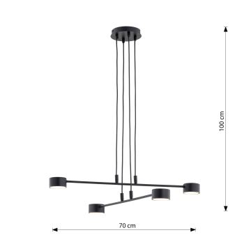 Żyrandol na lince MODUS 4xGX53/12W/230V czarny