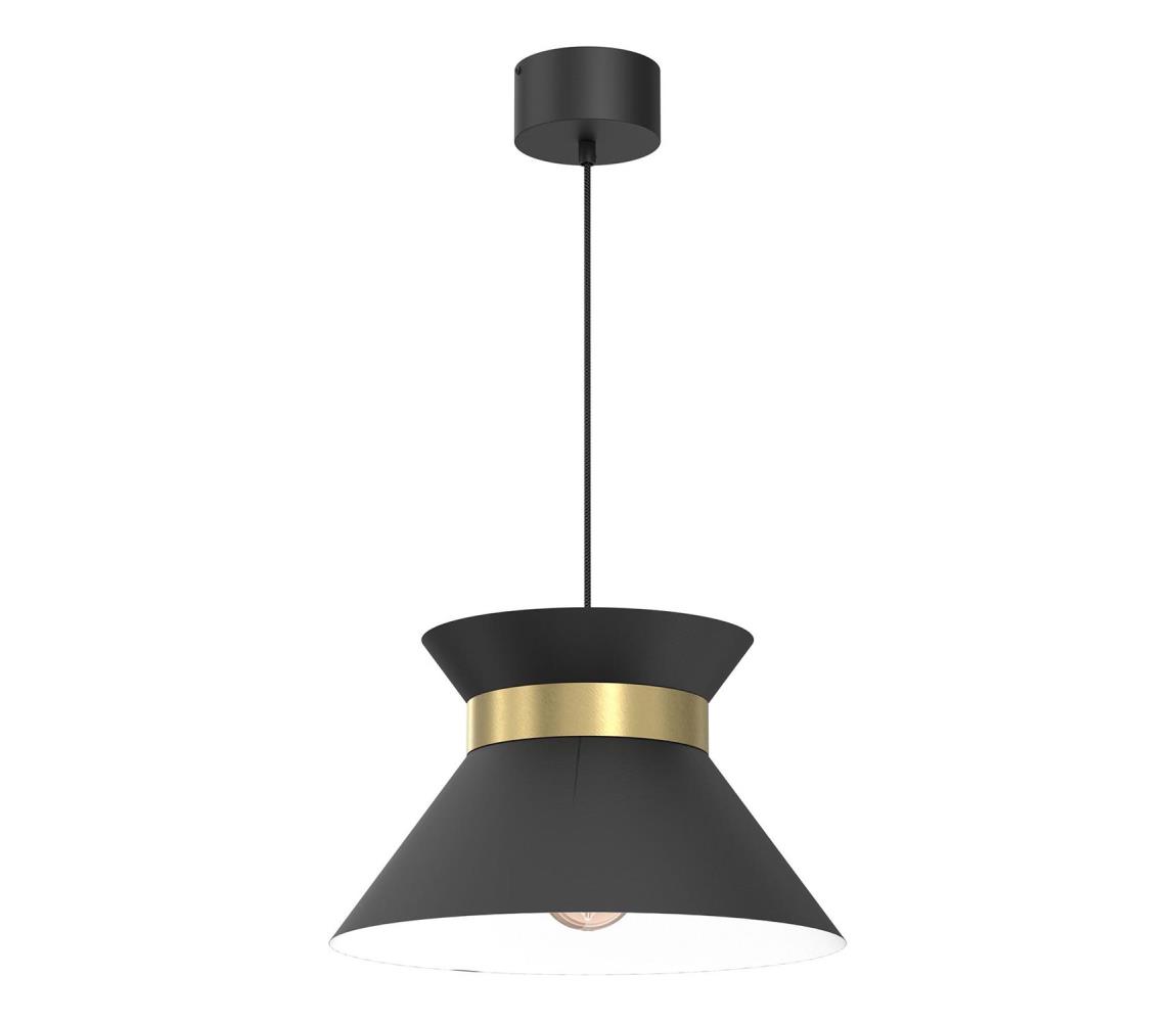 Żyrandol na lince NORGE 1xE27/15W/230V czarny/złoty